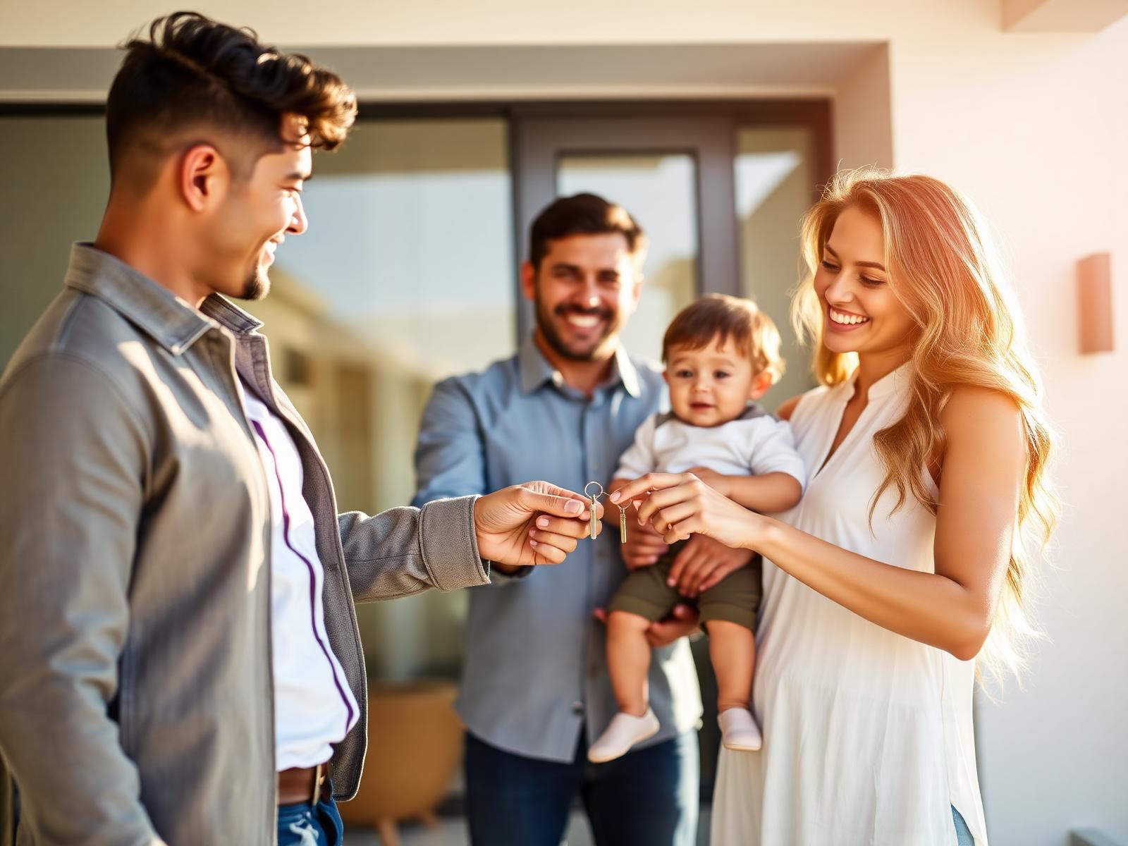 Família conquistando sua casa própria